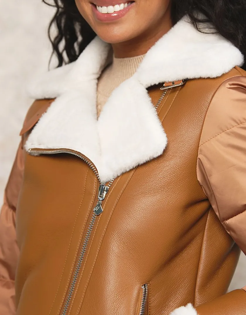 Hot Manteau camel effet peau Manteaux|Parkas