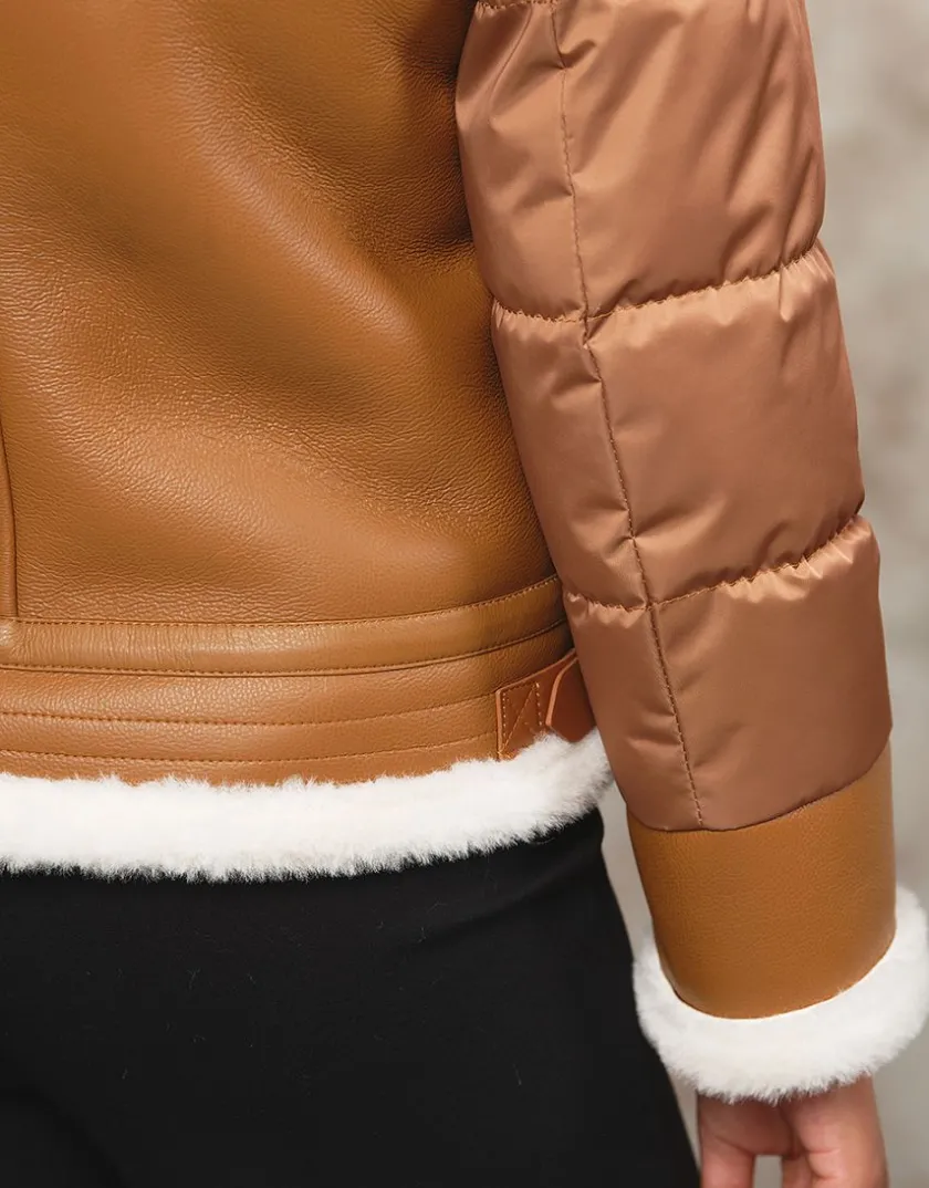 Hot Manteau camel effet peau Manteaux|Parkas