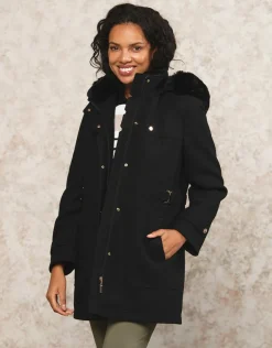 New Manteau chic noir Manteaux|Parkas