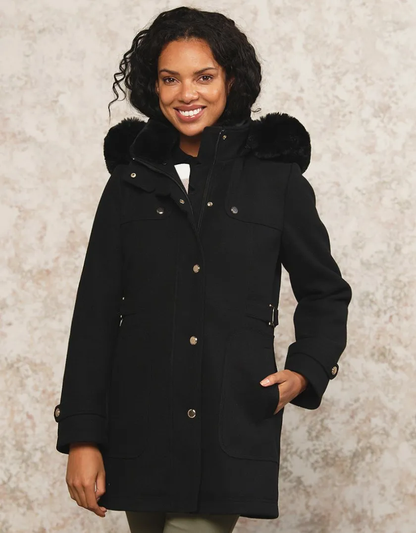 New Manteau chic noir Manteaux|Parkas