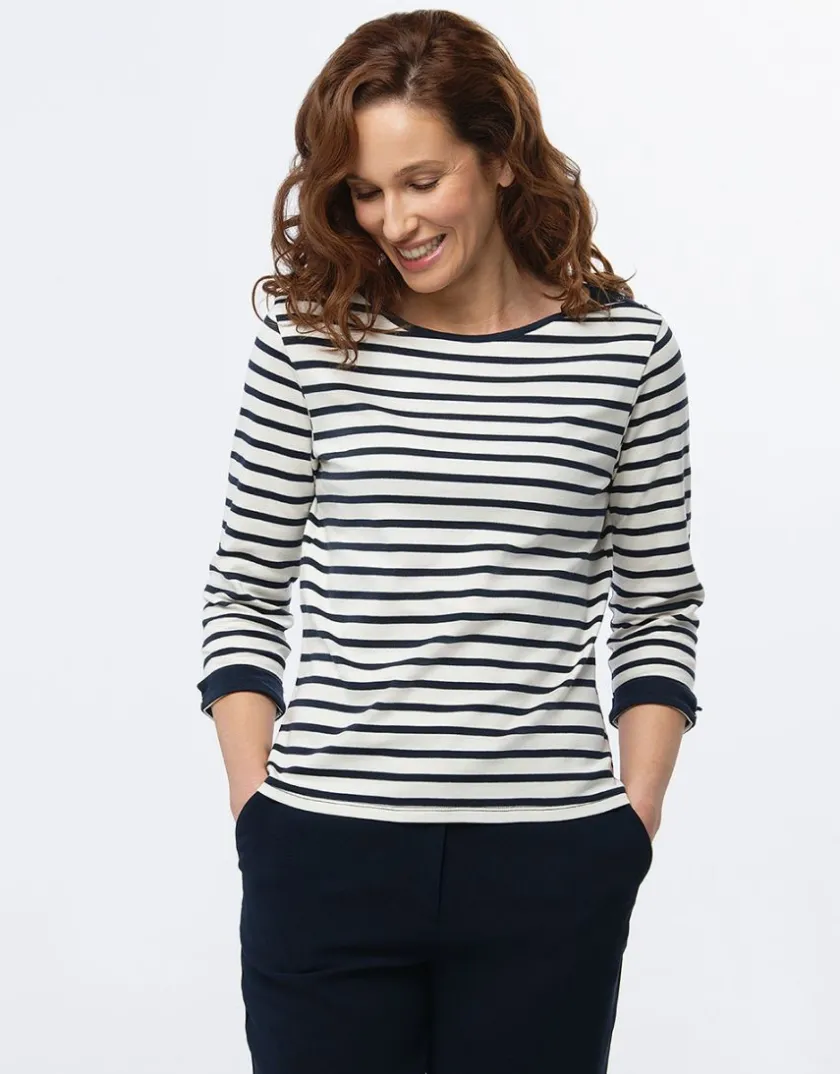 Clearance Marinière en coton T-shirts|Hauts