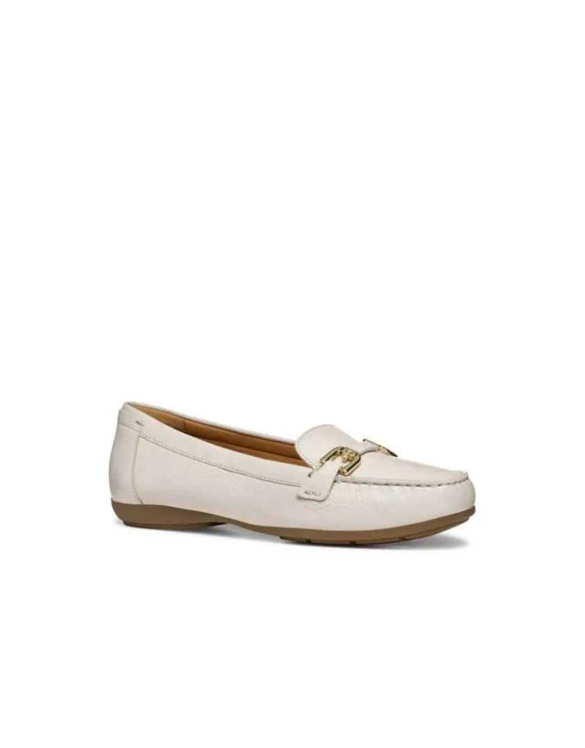 Hot Mocassin léger cuir blanc GEOX Mocassins
