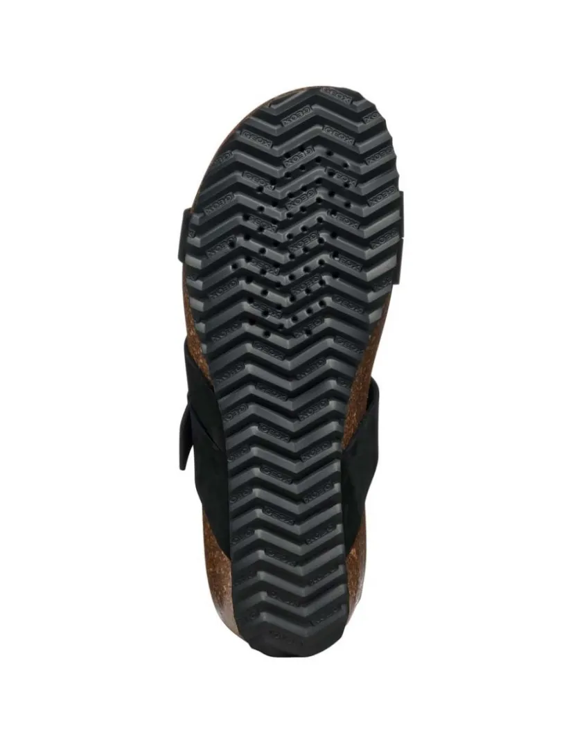 Fashion Mules hautes cuir noir GEOX Sandales