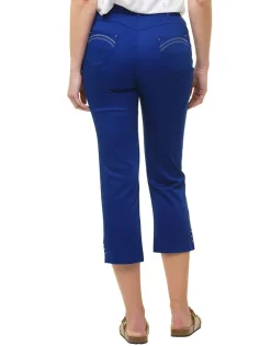 Discount Pantacourt bleu roi coton Pantacourts