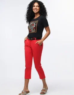 Fashion Pantacourt chic rouge Pantacourts