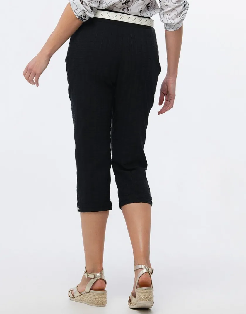 Discount Pantacourt coton noir Pantacourts|Pantalons