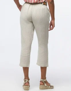 Discount Pantacourt lin beige Pantalons|Pantacourts