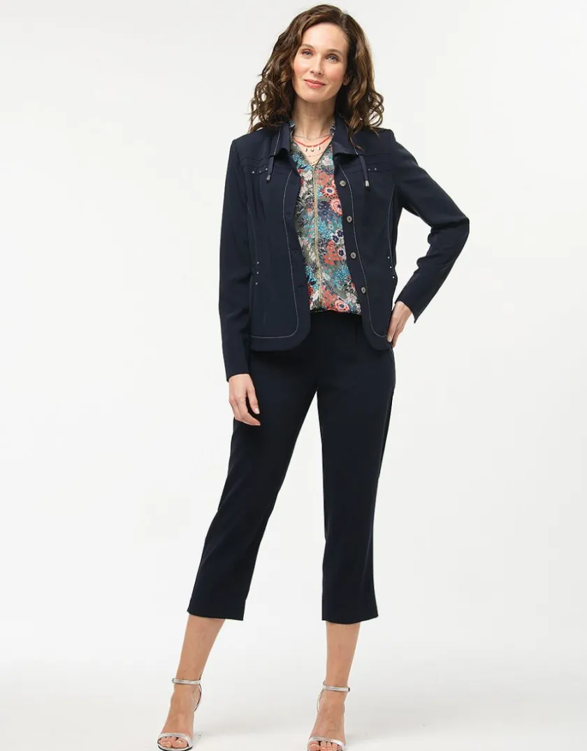 Discount Pantacourt marine droit Pantacourts