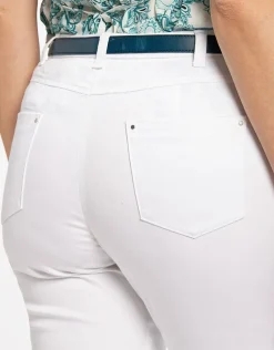 Outlet Pantacourt stretch blanc Pantacourts|Pantalons