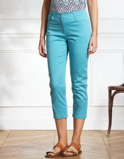 Best Pantacourt stretch bleu Pantacourts