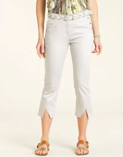 Outlet Pantacourt stretch gris Pantacourts|Pantalons