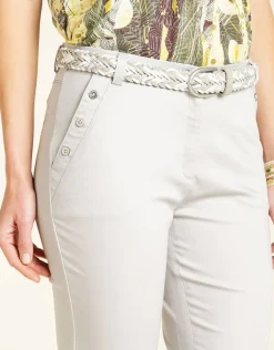 Outlet Pantacourt stretch gris Pantacourts|Pantalons