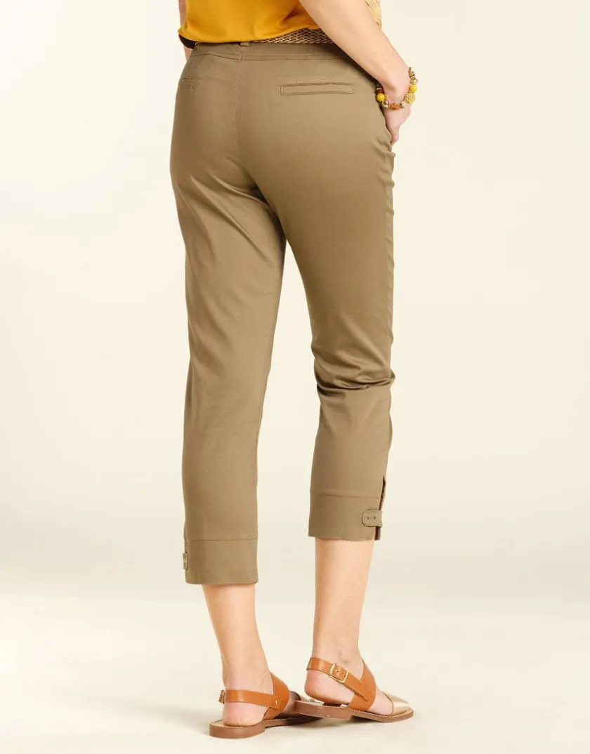 Hot Pantacourt taupe coton Pantacourts