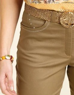 Hot Pantacourt taupe coton Pantacourts