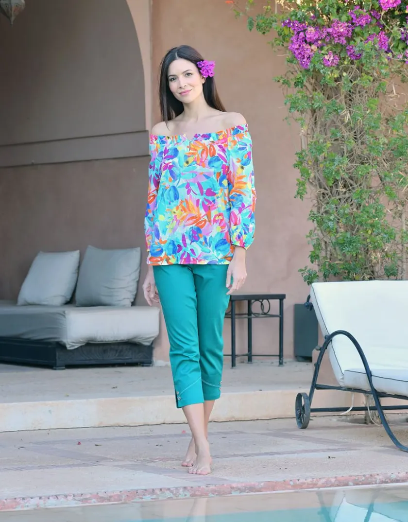 Fashion Pantacourt ville vert Pantacourts