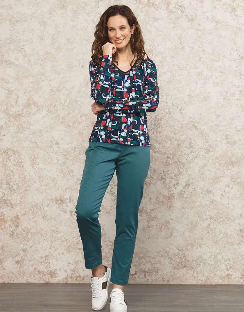 New Pantalon bleu 7/8ème Ajustés|Pantalons