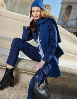 Fashion Pantalon bleu motifs 7/8e Slims|Pantalons