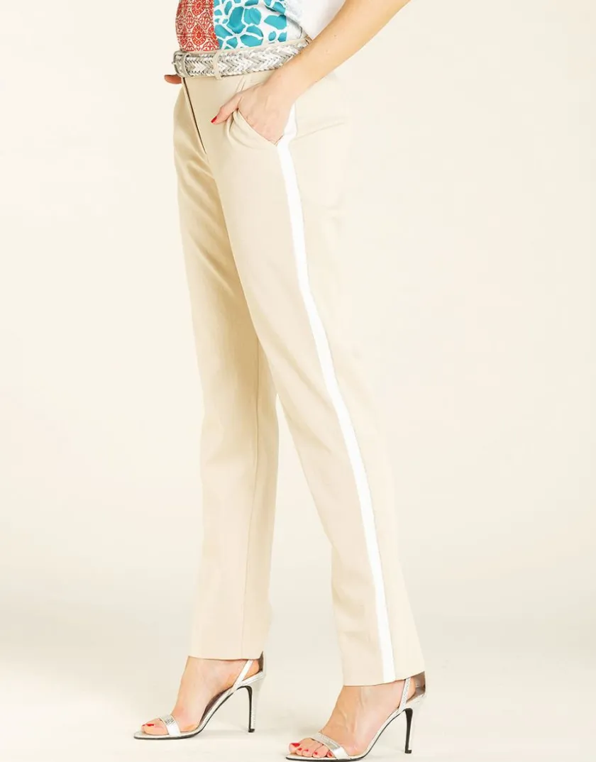 Sale Pantalon chic beige Droits|Pantalons
