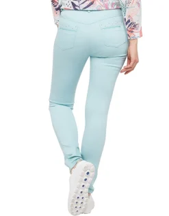 Online Pantalon coton bleu Slims|Pantalons