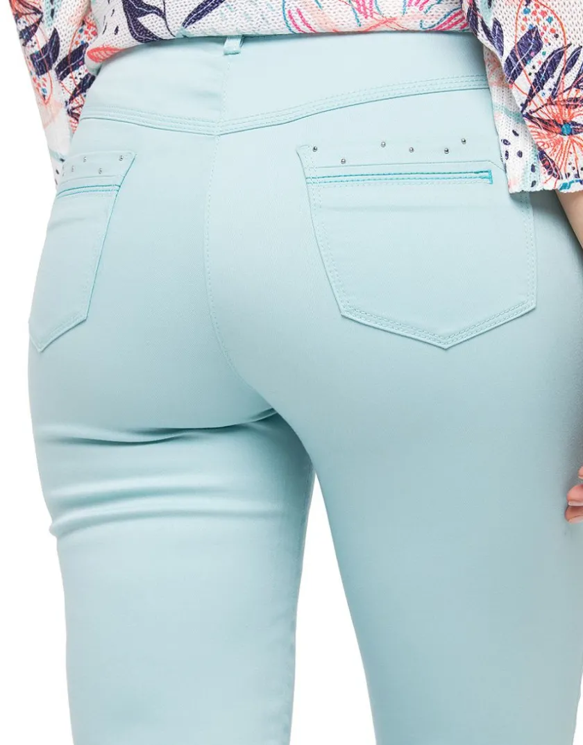 Online Pantalon coton bleu Slims|Pantalons