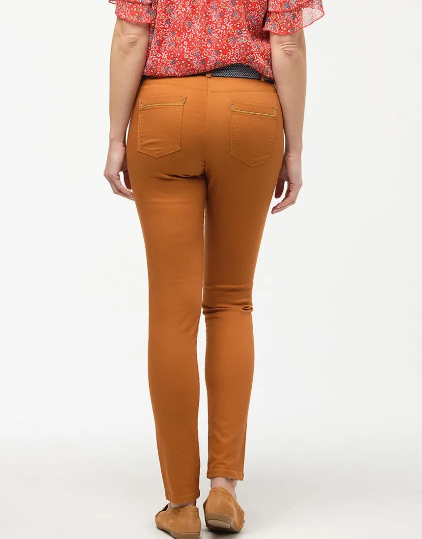 Sale Pantalon coton orangé Slims|Pantalons