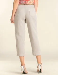 Discount Pantalon droit 7/8e beige Droits|Pantalons
