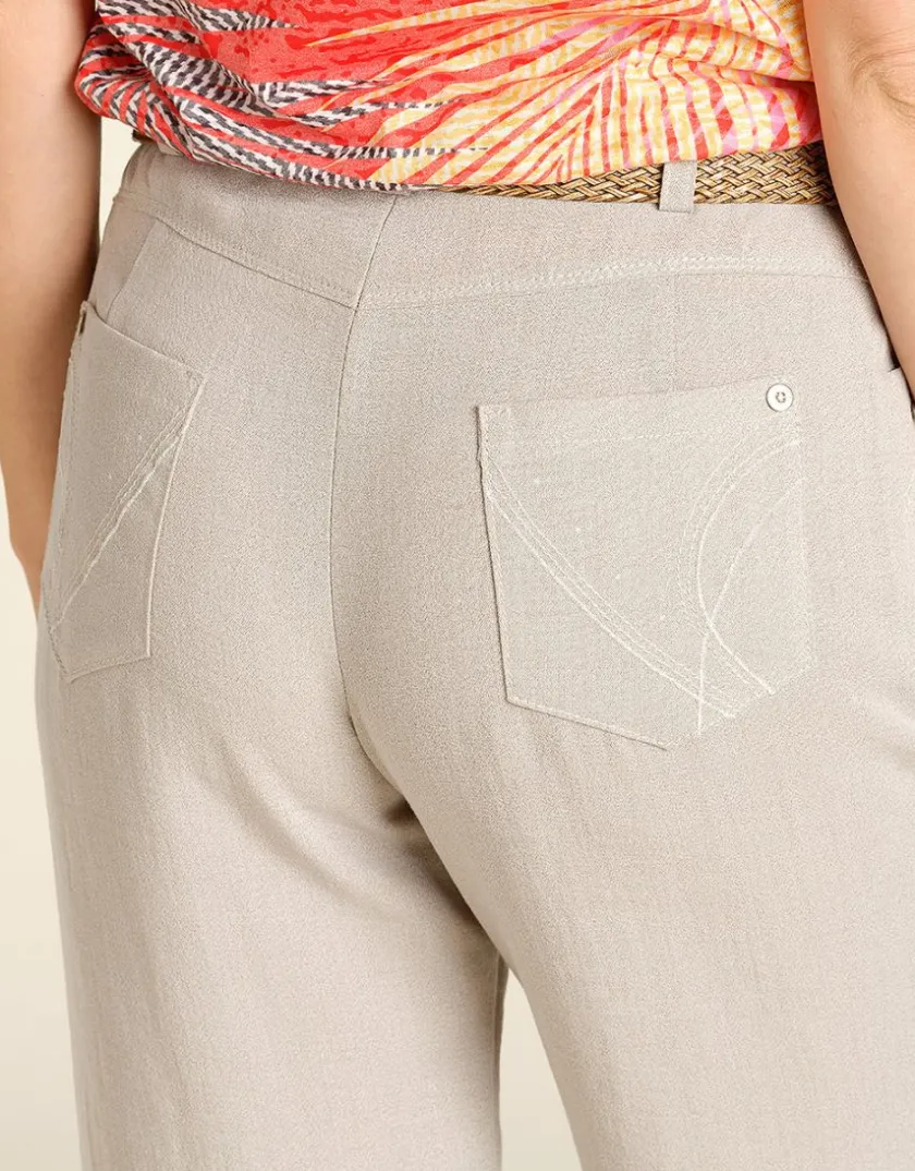 Discount Pantalon droit 7/8e beige Droits|Pantalons
