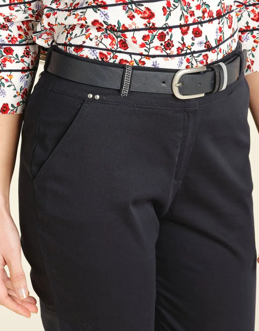 Outlet Pantalon 7/8e marine Ajustés|Pantalons