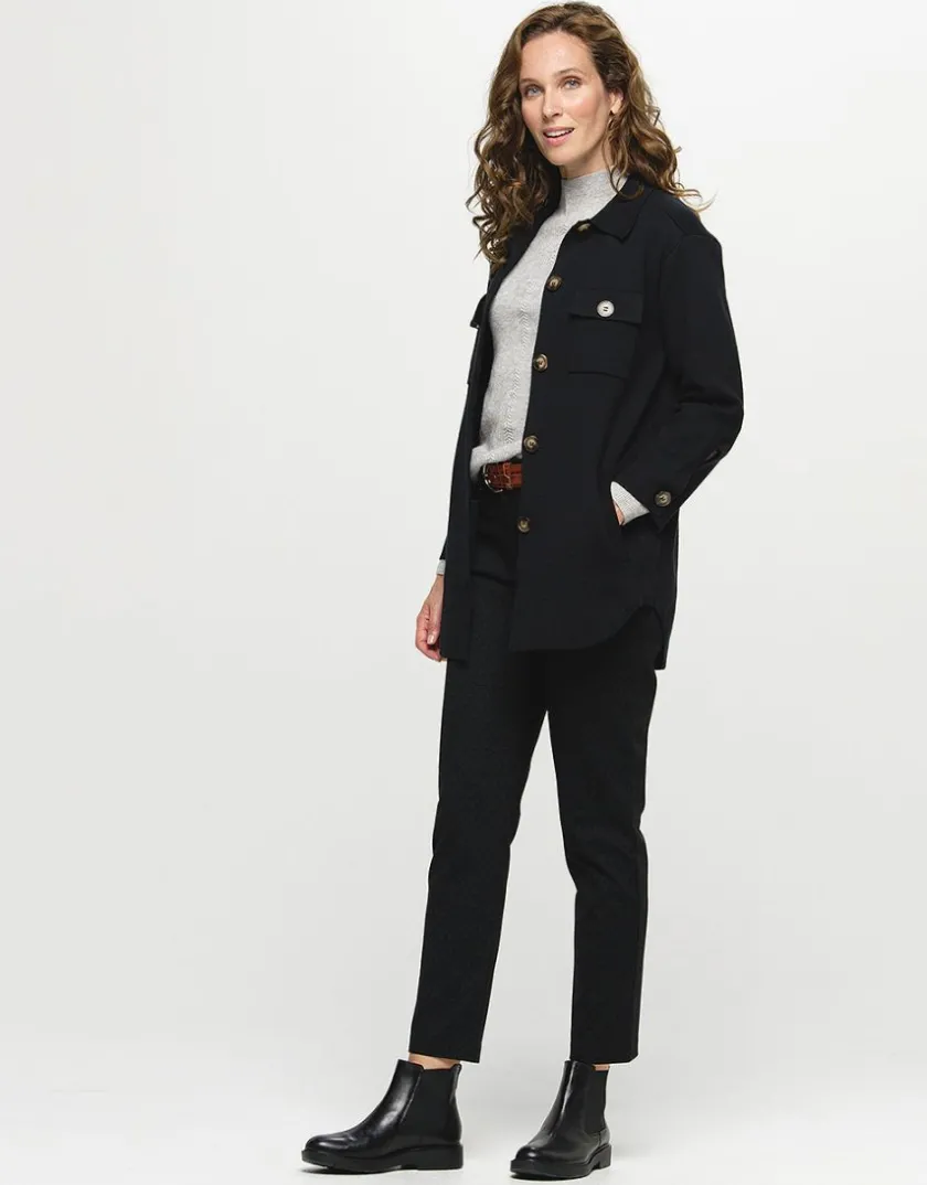 Clearance Pantalon 7/8e noir motifs Ajustés|Pantalons