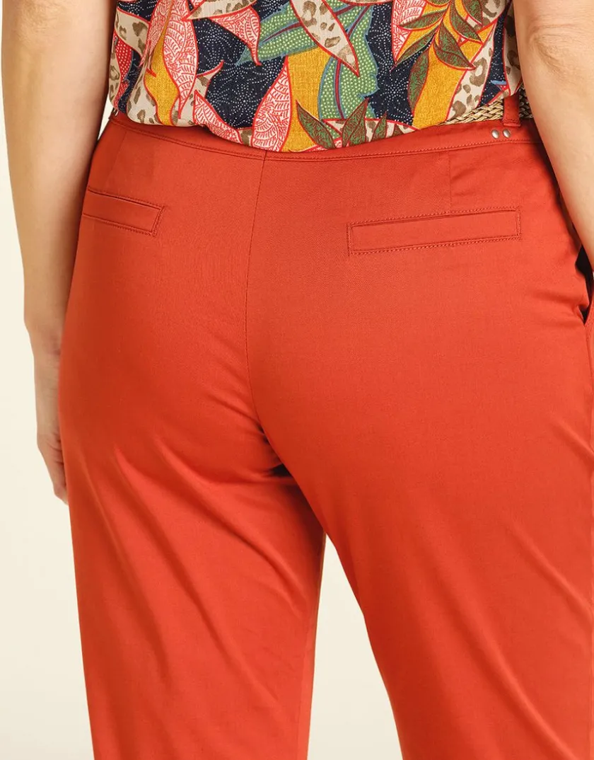 Best Pantalon 7/8e terracotta Ajustés|Pantalons