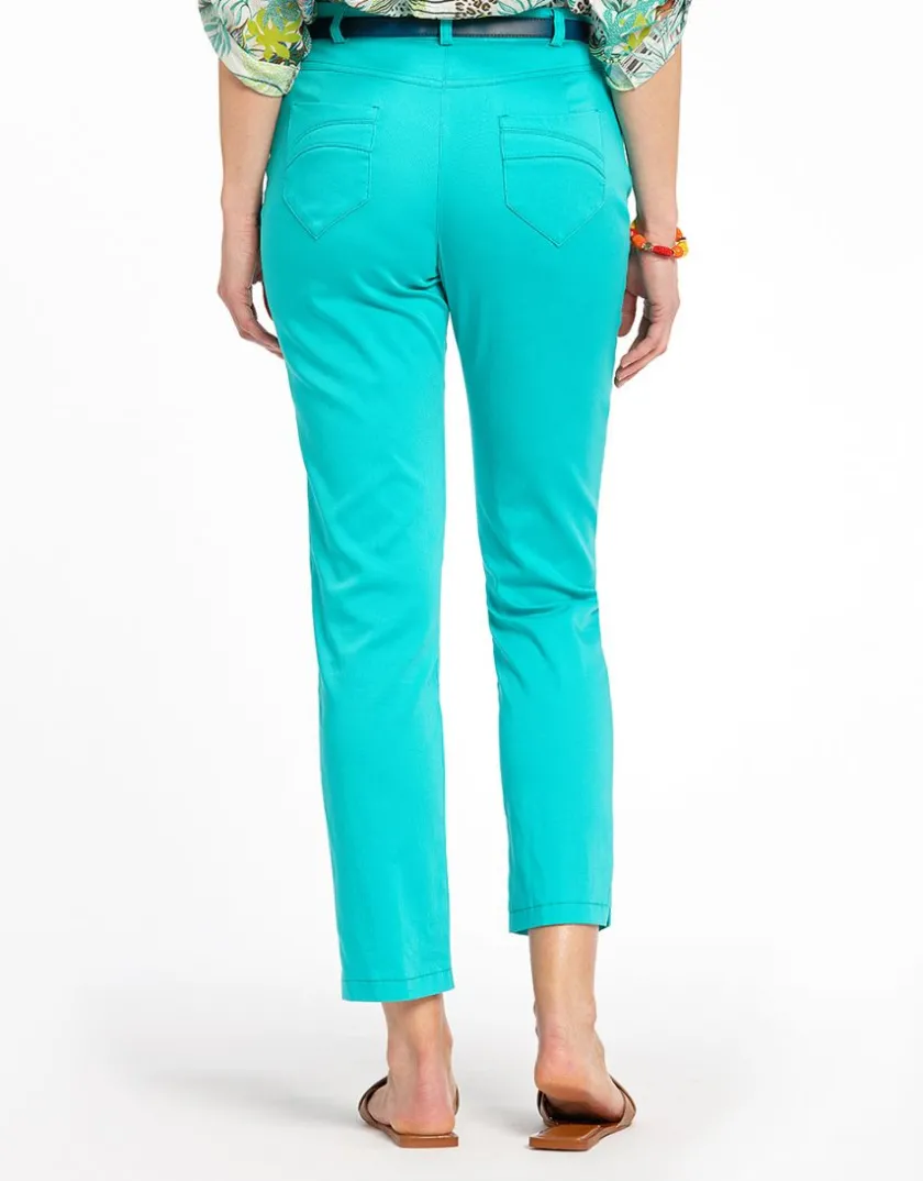 Fashion Pantalon 7/8e vert menthe Ajustés|Pantalons