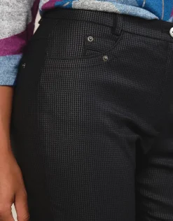 Discount Pantalon enduit noir Ajustés|Pantalons