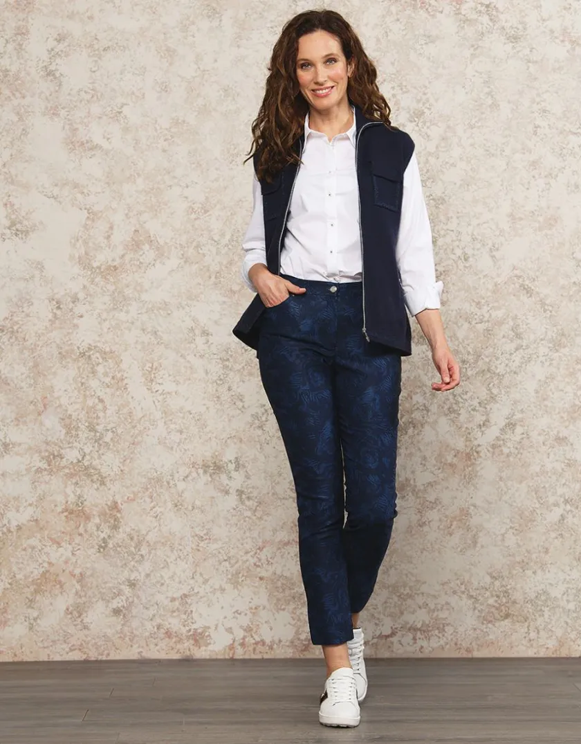 New Pantalon imprimé coton Ajustés|Pantalons