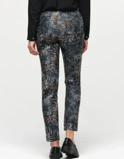 New Pantalon imprimé feuilles Ajustés|Slims