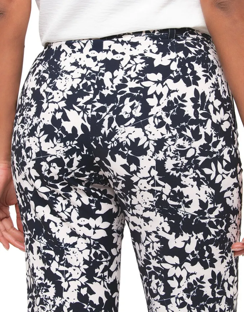 Outlet Pantalon imprimé marine Droits|Pantalons