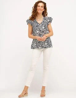 Hot Pantalon jegging écru Slims|Pantalons