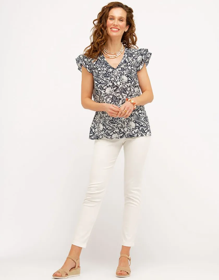 Hot Pantalon jegging écru Slims|Pantalons