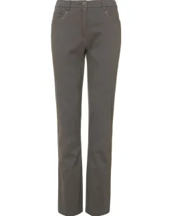 Discount Pantalon kaki en coton Ajustés|Pantalons