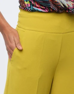 Hot Pantalon large vert anis Larges|Pantalons