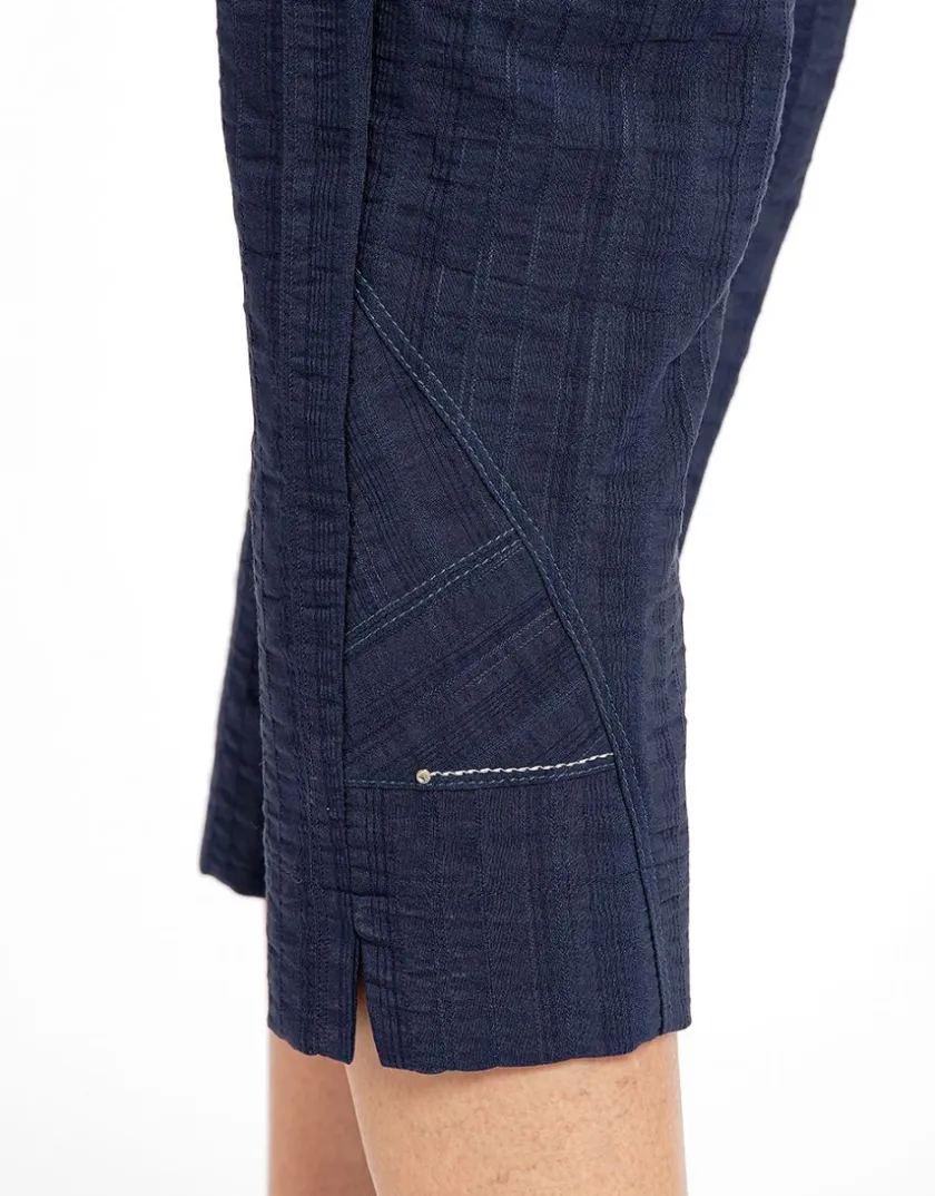 Outlet Pantalon 7/8ème marine Droits|Pantalons