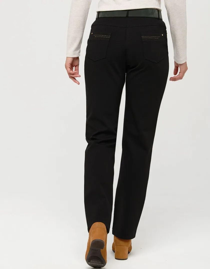 Hot Pantalon milano noir Larges|Pantalons