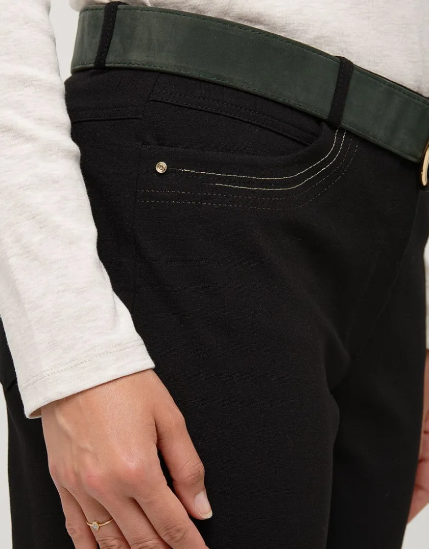 Hot Pantalon milano noir Larges|Pantalons