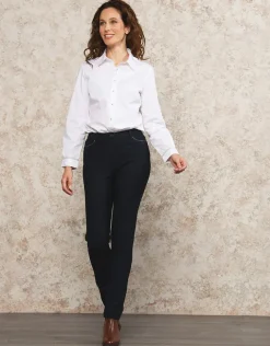 Fashion Pantalon Milano Noir bleu Ajustés|Pantalons