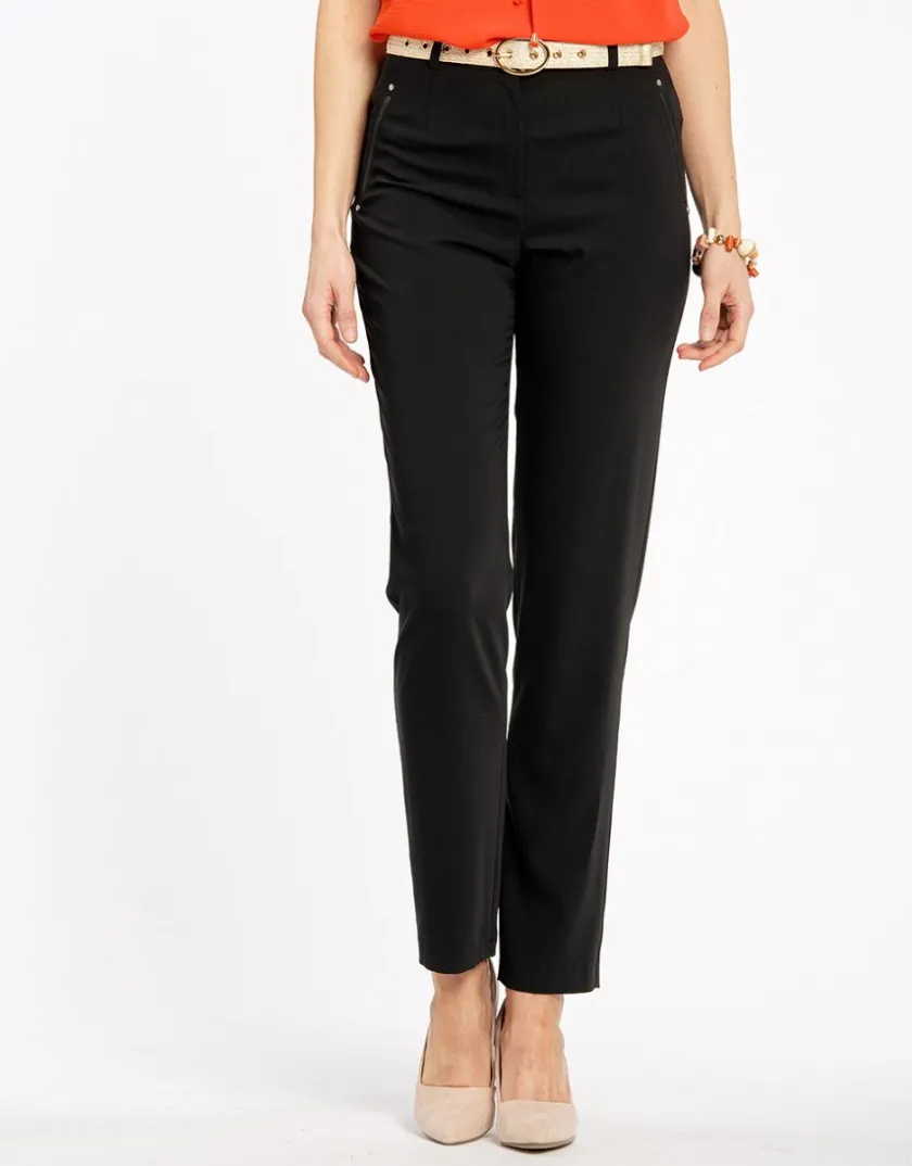 Clearance Pantalon noir city chic Droits|Pantalons