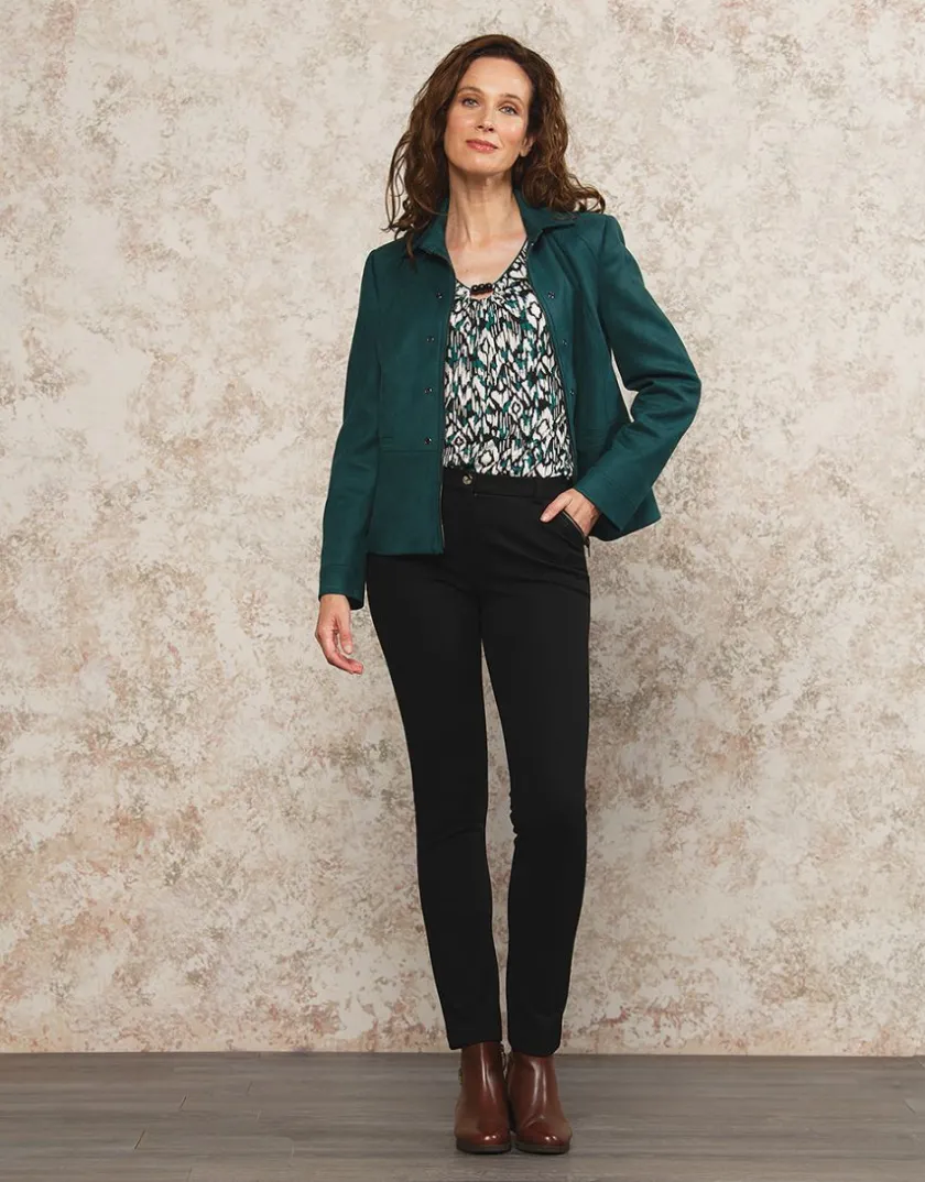 Clearance Pantalon sergé chic noir Ajustés|Pantalons
