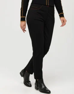 Outlet Pantalon slim milano noir Droits|Slims