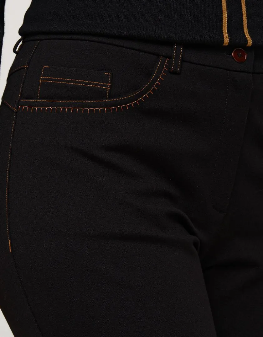 Outlet Pantalon slim milano noir Droits|Slims
