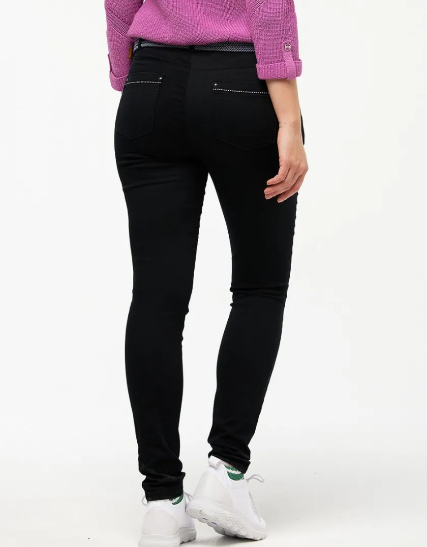 Outlet Pantalon slim noir coton Slims|Pantalons