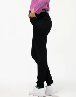 Outlet Pantalon slim noir coton Slims|Pantalons