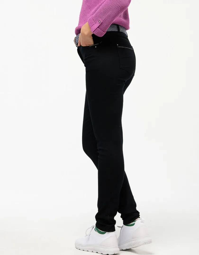 Outlet Pantalon slim noir coton Slims|Pantalons